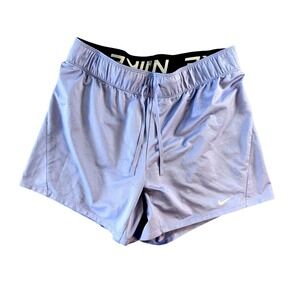Nike Dri FIT Women Running Shorts Lavender Purple Elastic Waist Small 714953-571